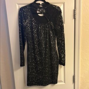 NWOT-Elegant Black Lace Dress